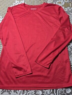 Real Essentials Red Long Sleeve Shirt- Size L